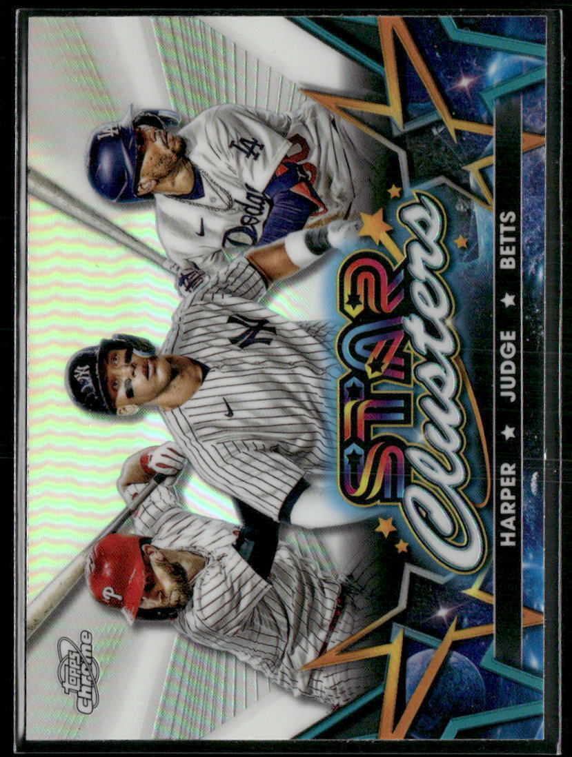 2023 Topps Cosmic Chrome Mookie Betts / Bryce Harper / Aaron Judge Star Clusters