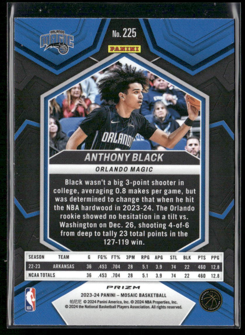 2023-24 Panini Mosaic #225 Anthony Black Mosaic