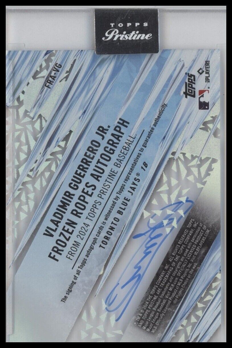 2024 Topps Pristine #FRA-VG Vladimir Guerrero Jr. Frozen Ropes Autographs