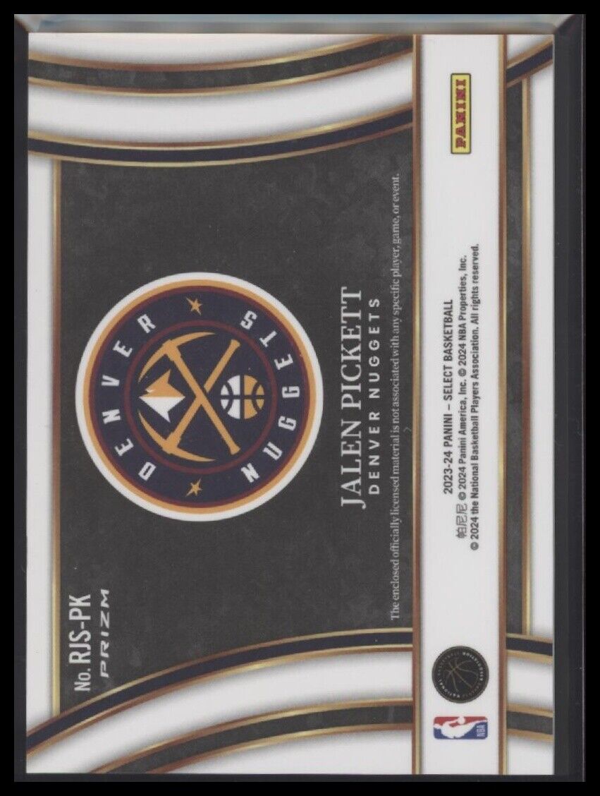 2023-24 Panini Select #RJS-PK Jalen Pickett Jumbo Rookie Swatches