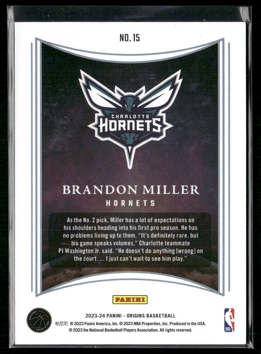2023-24 Panini Origins #15 Brandon Miller Dawn