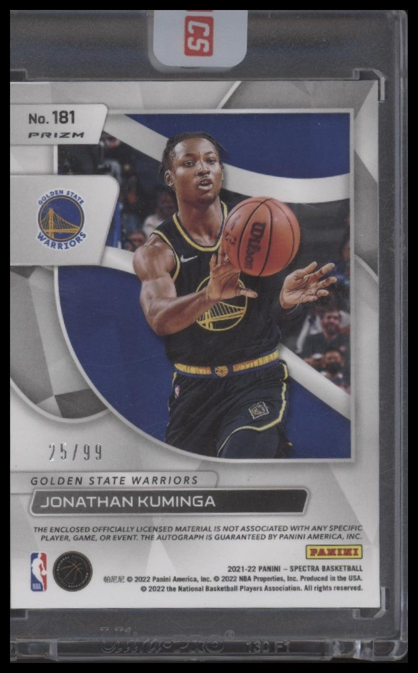 Jonathan Kuminga 2021-22 Panini Spectra #181 #/99 Patch Auto