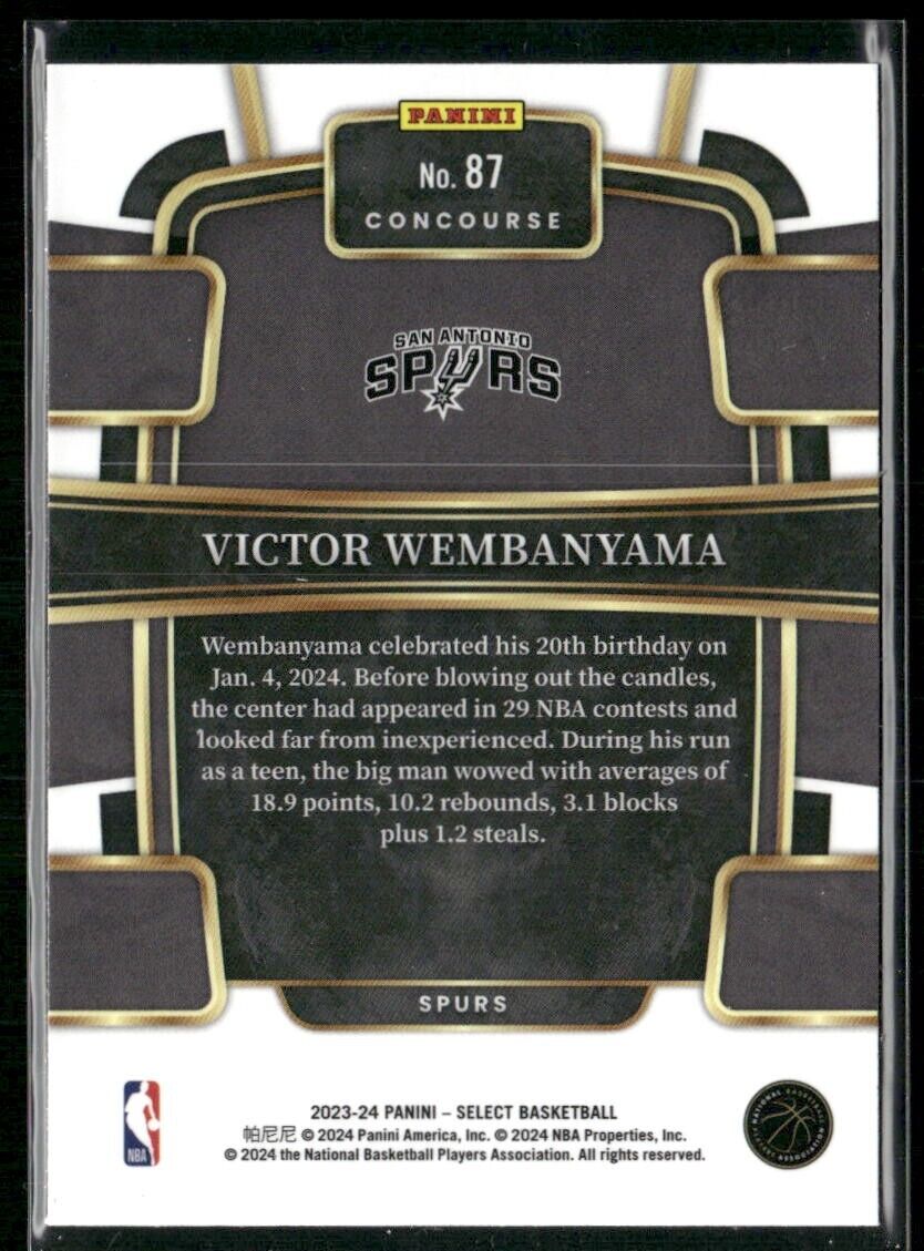 2023-24 Panini NBA Select Victor Wembanyama No.87 (RC)