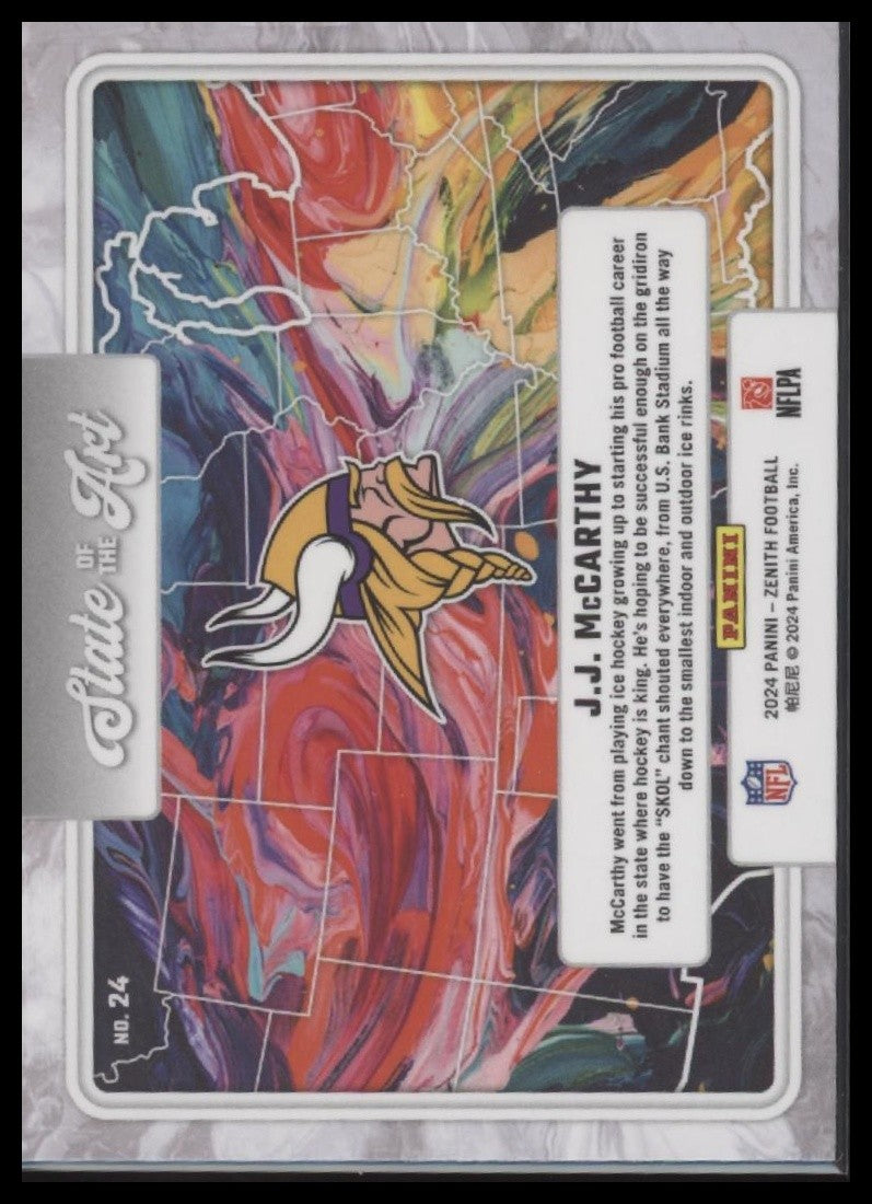 J.J. McCarthy 2024 Panini Zenith #24 State of the Art