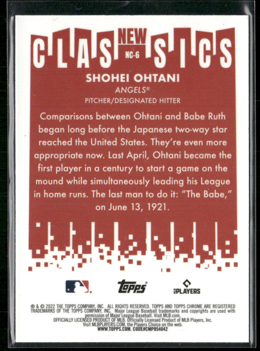 2022 Topps Chrome #NC-6 Shohei Ohtani New Classics