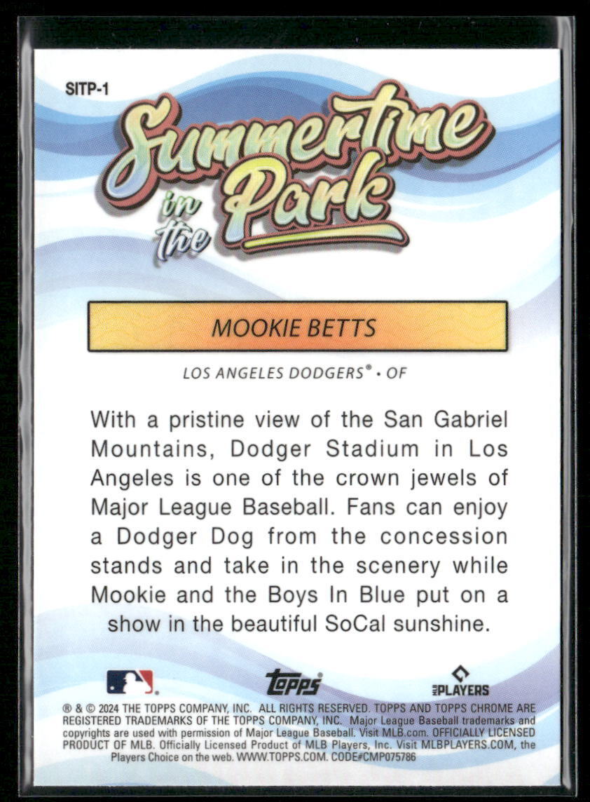 2024 Topps Chrome #SITP-1 Mookie Betts Summertime in the Park