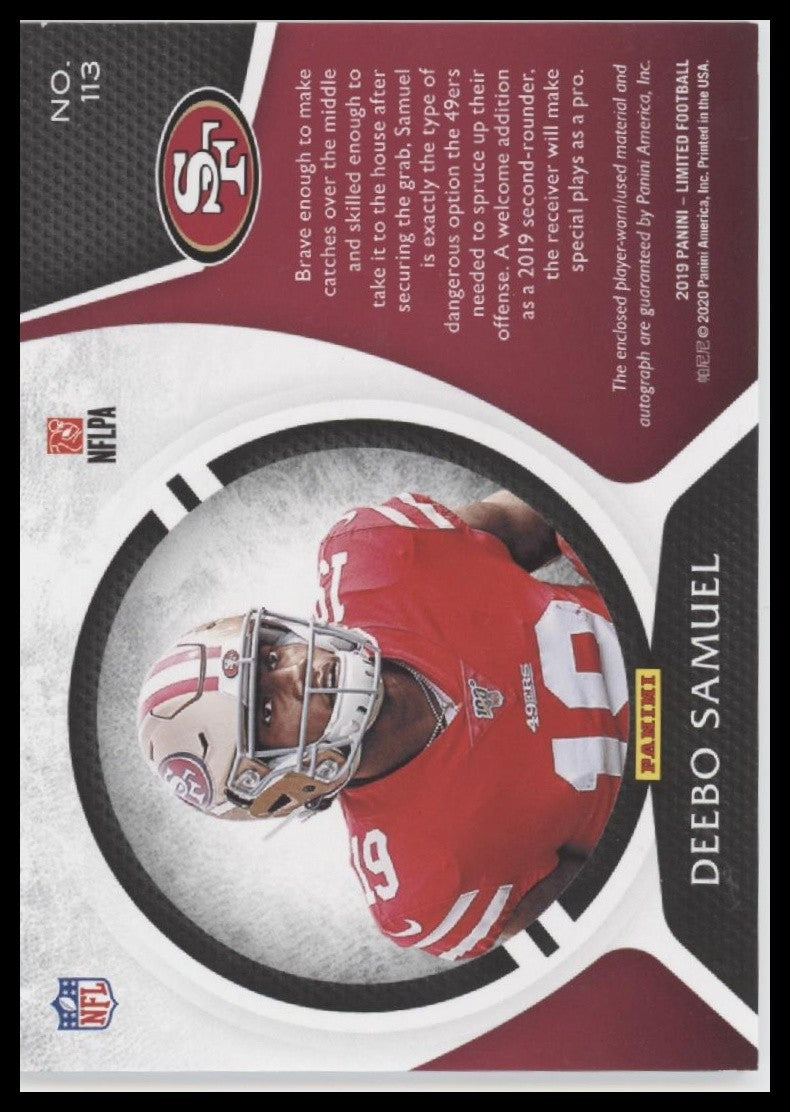 Deebo Samuel 2019 Panini Limited #113 Bronze Spotlight #/23
