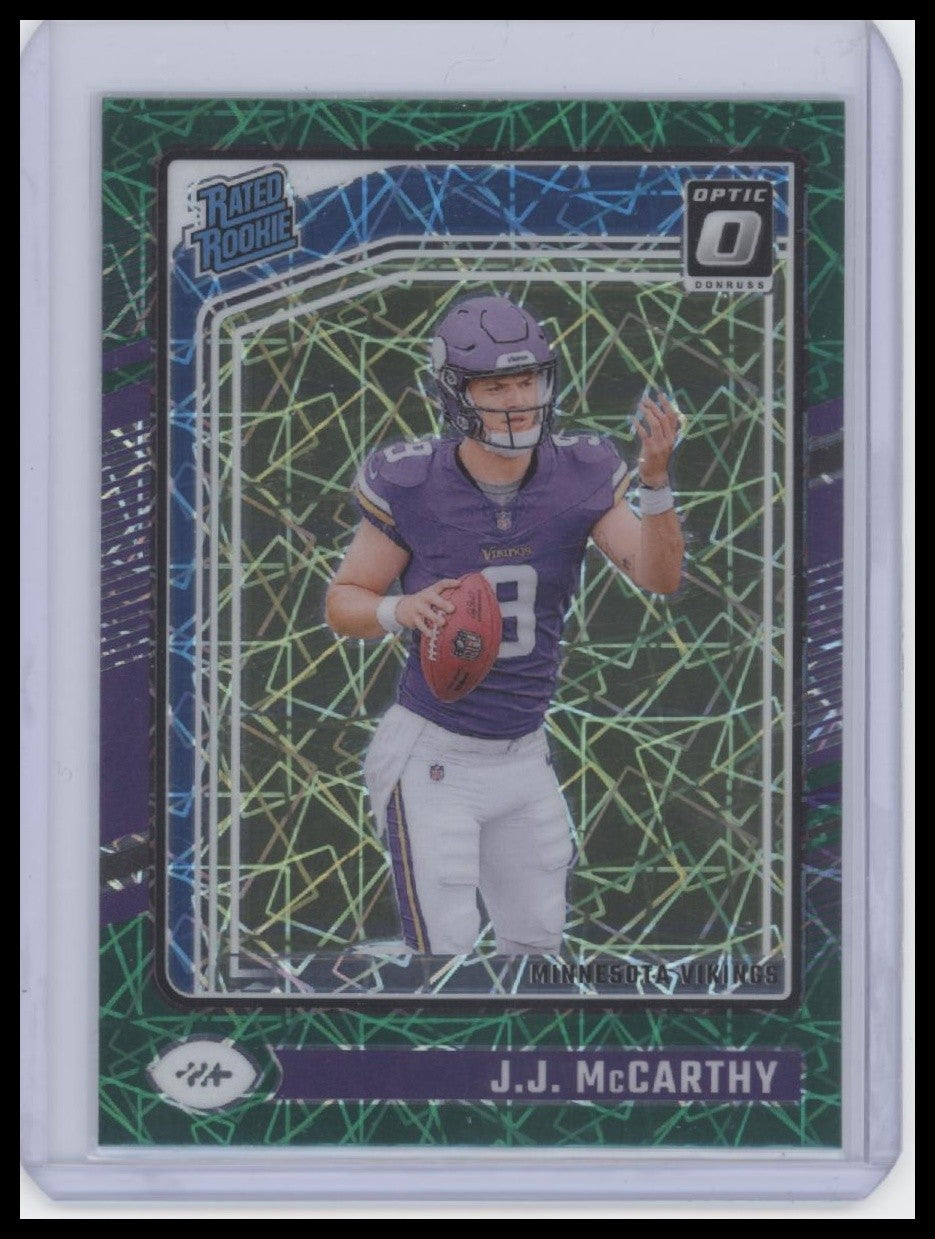 J.J. McCarthy 2024 Donruss Optic #235 Green
