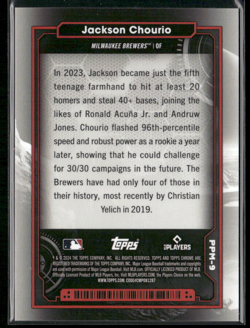 Topps Chrome Cosmic Jackson Chourio Planetary Pursuit Mercury
