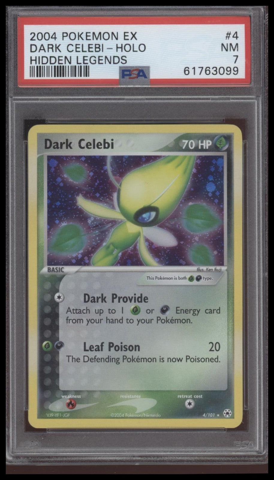 Dark Celebi-Holo 2004 Pokemon Ex Hidden Legends #4 Hidden Legends PSA 7