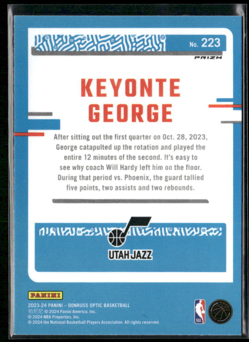 2023-24 Donruss Optic #223 Keyonte George Choice