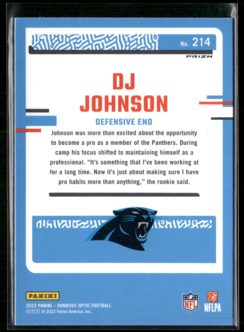 2023 Donruss Optic #214 DJ Johnson Red Mojo