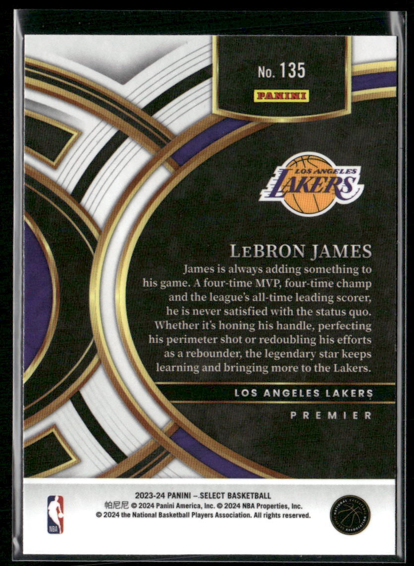 2023-24 Panini Select #135 LeBron James