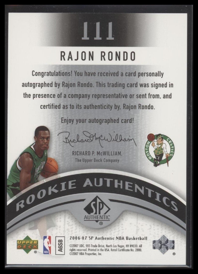 Rajon Rondo 2006-07 SP Authentic #111 #/999