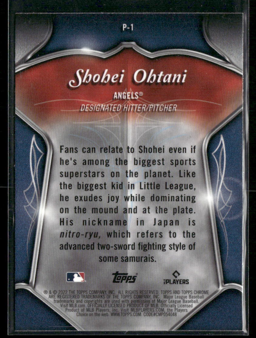 2022 Topps Chrome #P-1 Shohei Ohtani Pinstriped