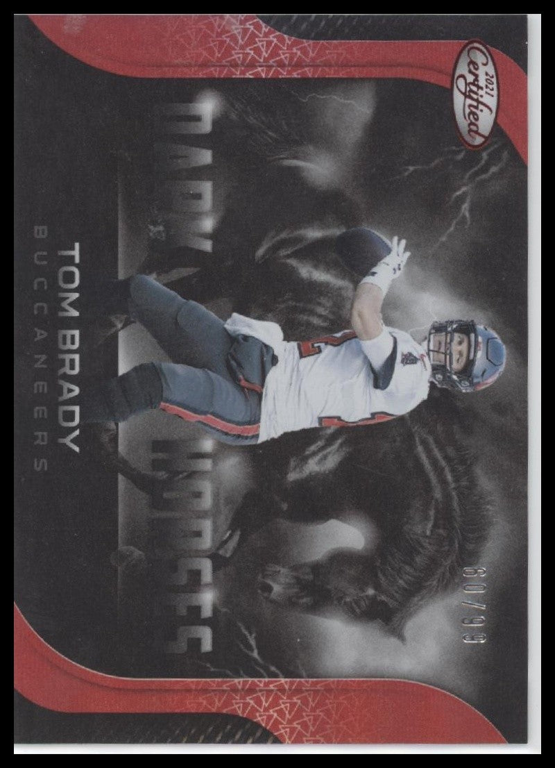 Tom Brady 2021 Panini Certified #DH-1 Dark Horses Mirror Red #/99