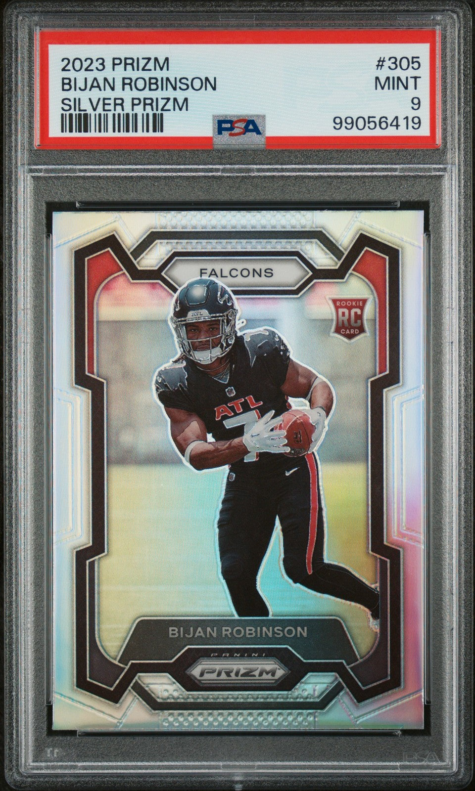 Bijan Robinson 2023 Panini Prizm #305 Silver Prizm PSA 9