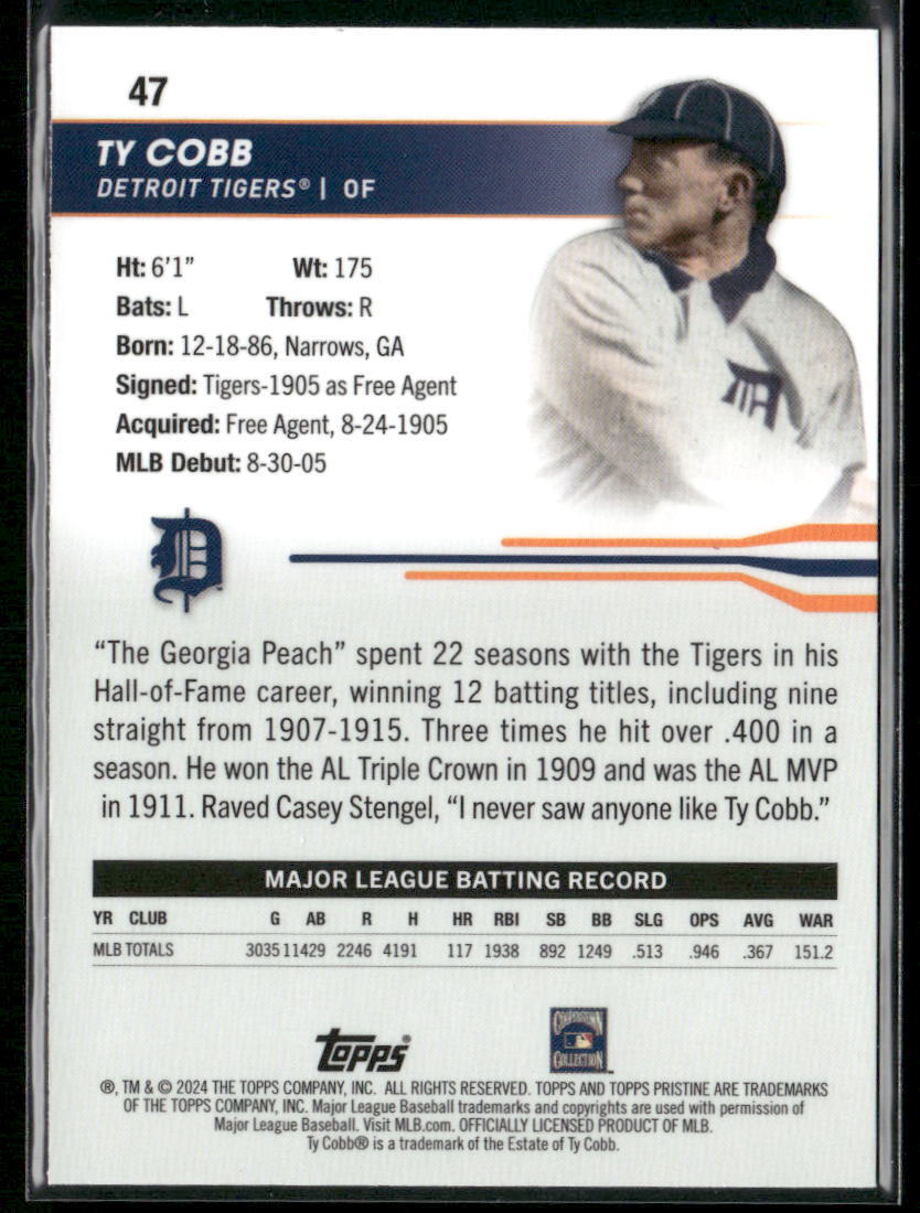 2024 Topps Pristine #47 Ty Cobb