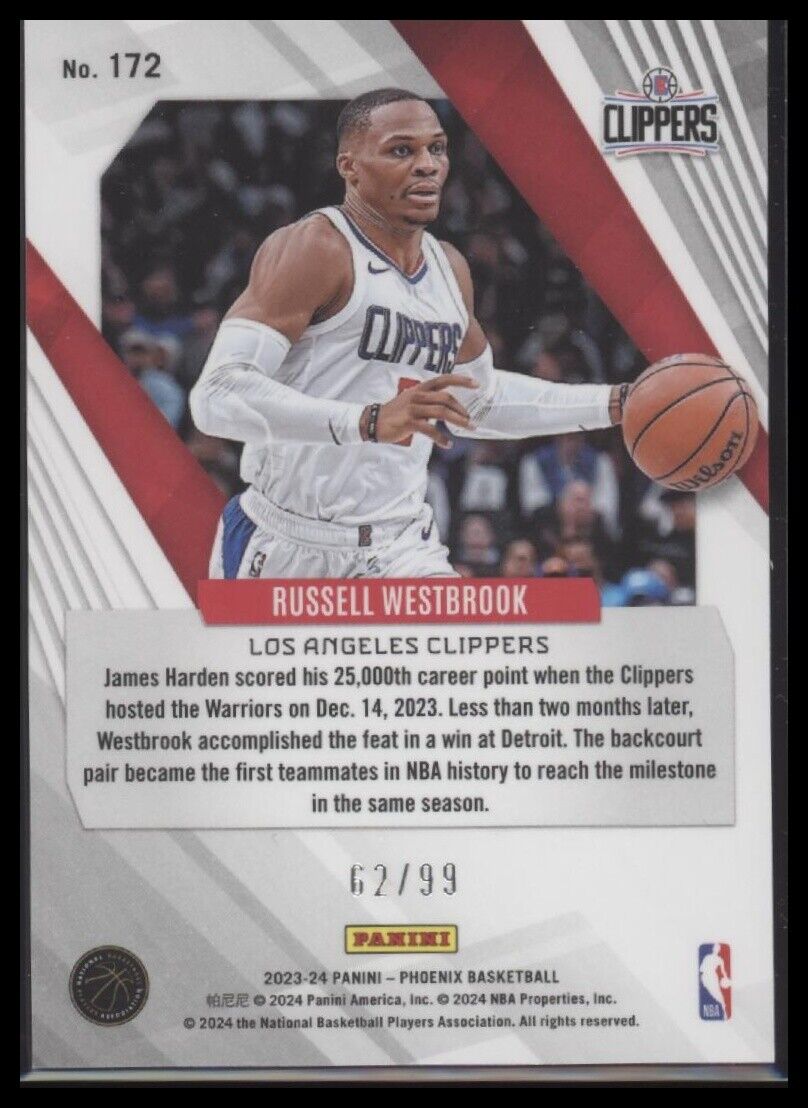 2023-24 Panini Phoenix #172 Russell Westbrook Orange #/99