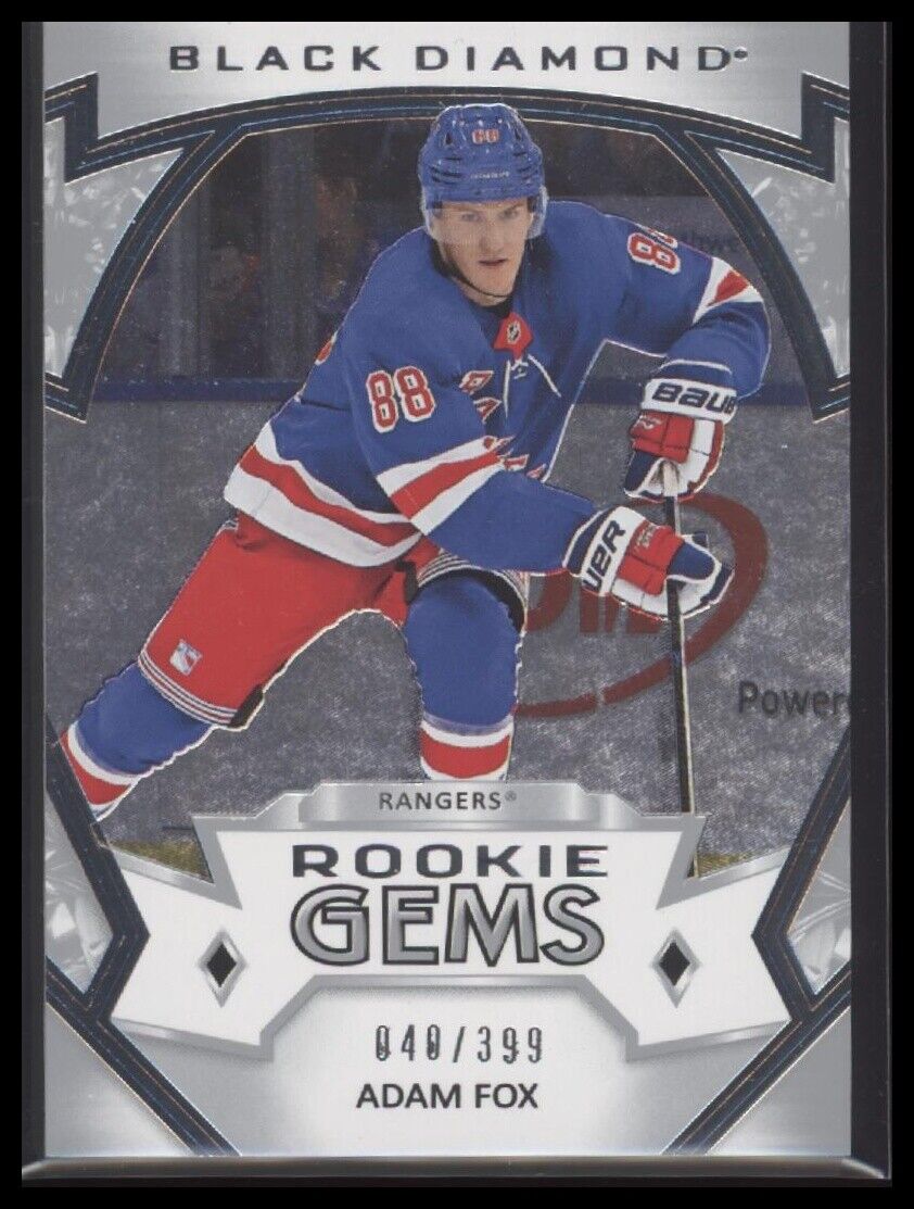 2019-20 Upper Deck Black Diamond #RG-AF Adam Fox Rookie Gems #/399