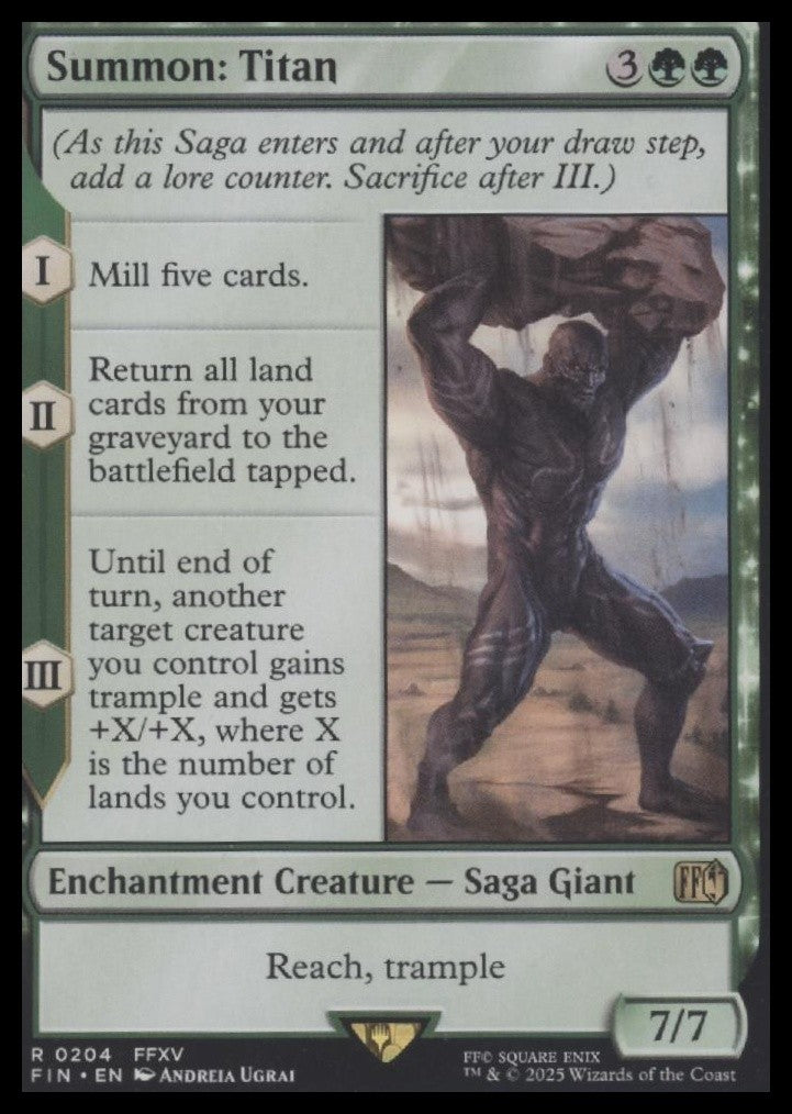 Summon: Titan Magic the Gathering: Final Fantasy #204