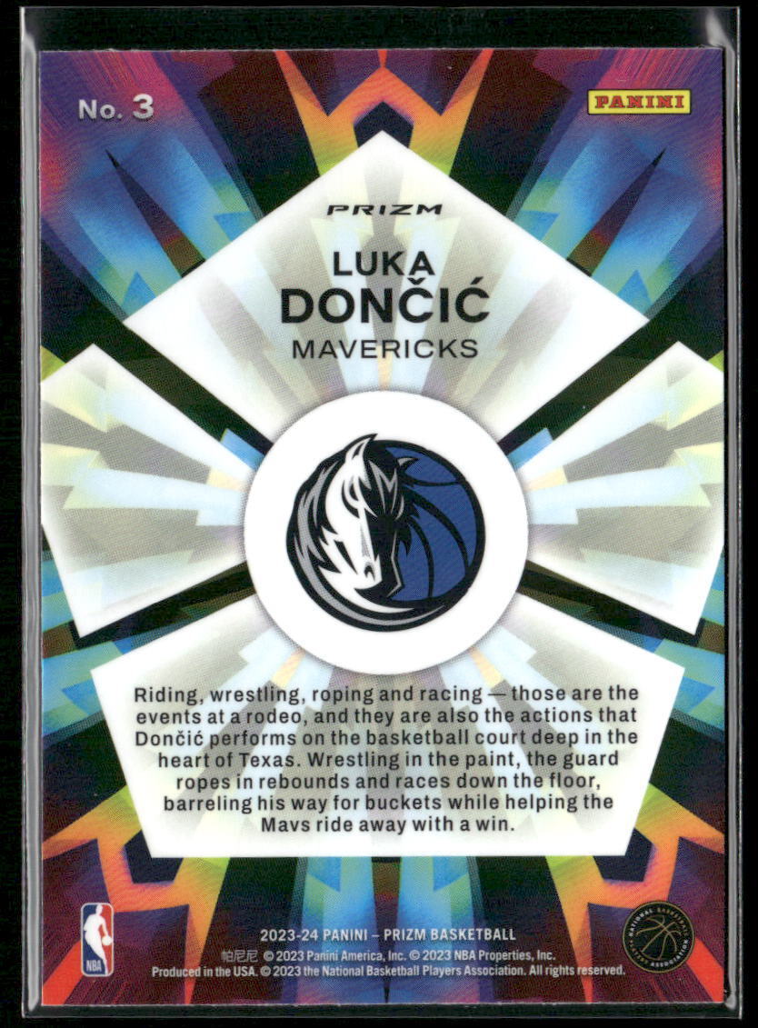 2023-24 Panini Prizm #3 Luka Doncic Kaleidoscopic Prizms Fast Break