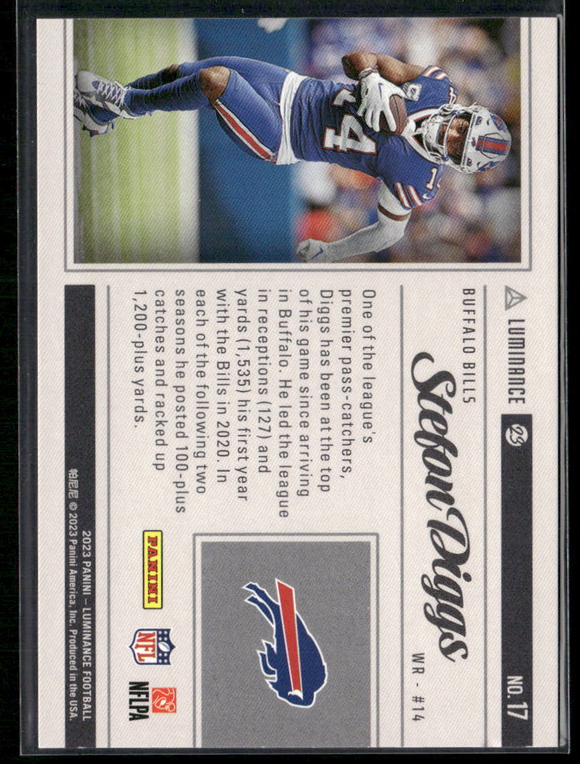 2023 Panini Luminance #17 Stefon Diggs Vestige Blue #/50