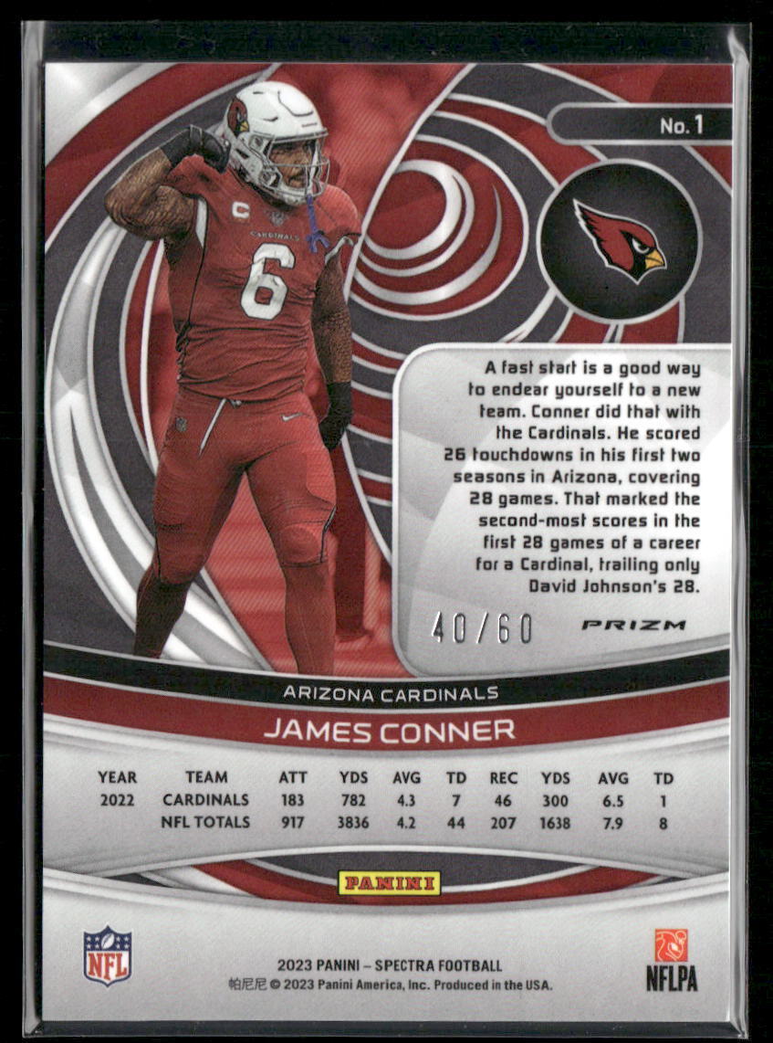 2023 Panini Spectra #1 James Conner Interstellar #/60