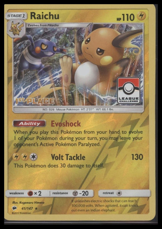 Raichu League & Championship Cards #041/147