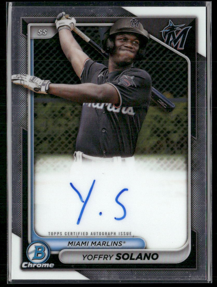 2024 Bowman Chrome #CPA-YS Yoffry Solano Prospects Autographs