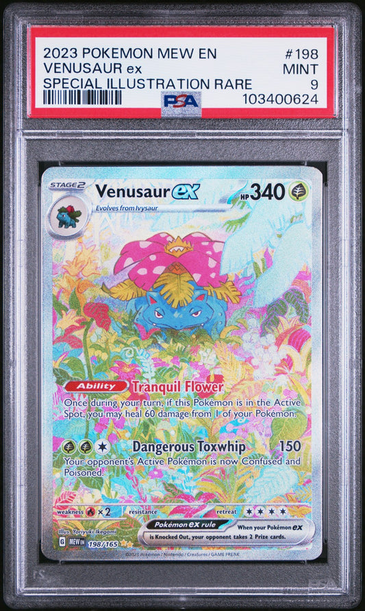 Venusaur Ex 2023 Pokemon Mew En-151 #198 Special Illustration Rare PSA 9