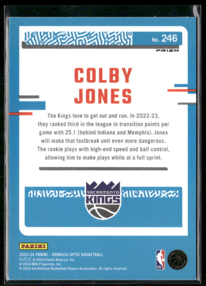 2023-24 Donruss Optic #246 Colby Jones Choice