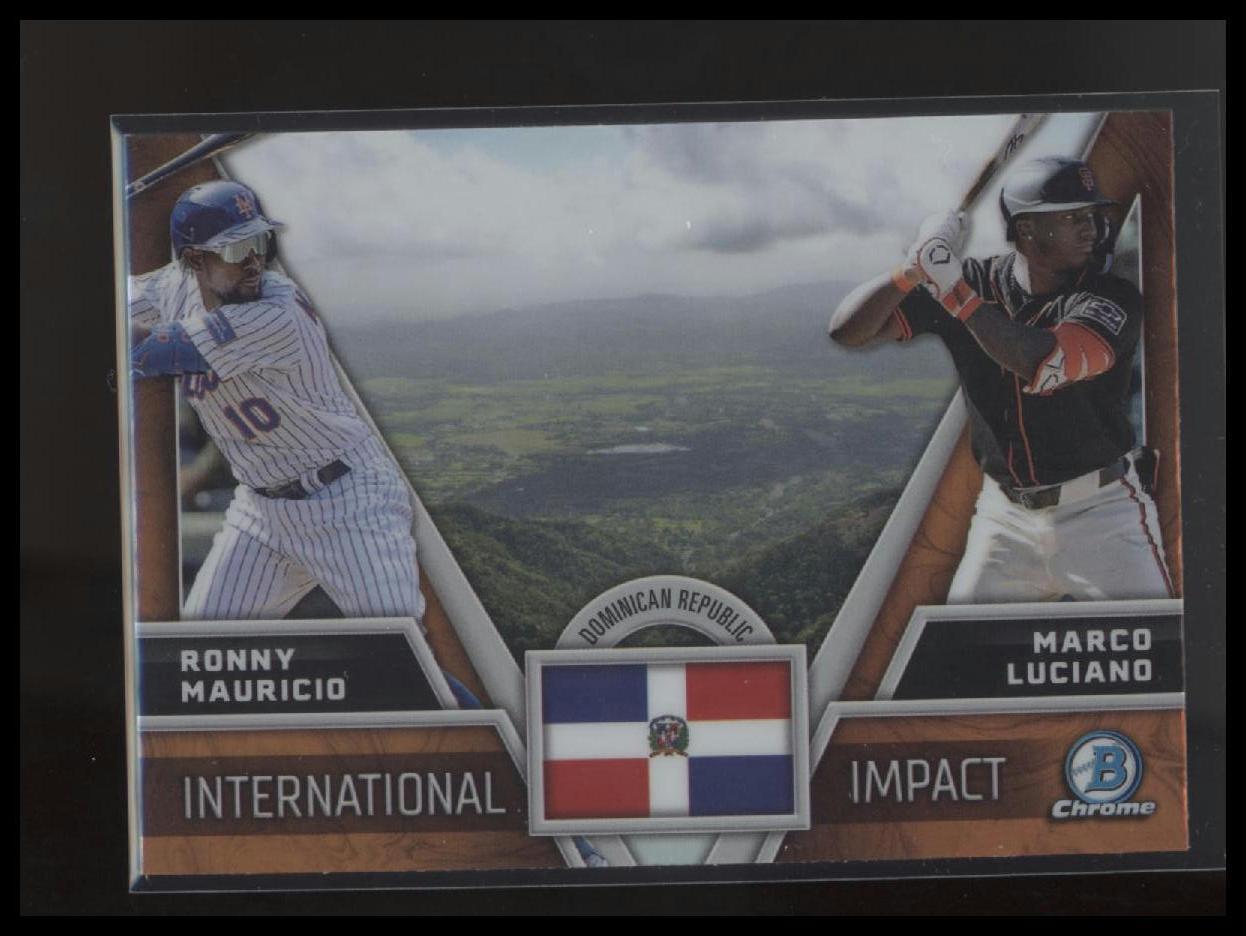 2024 Bowman Chrome #II-17 Marco Luciano / Ronny Mauricio International Impact