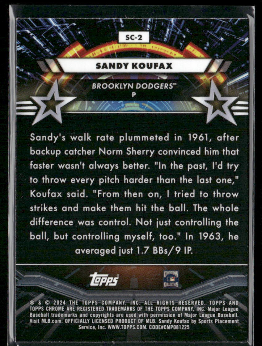 2024 Topps Chrome Cosmic #SC-2 Sandy Koufax Star Command