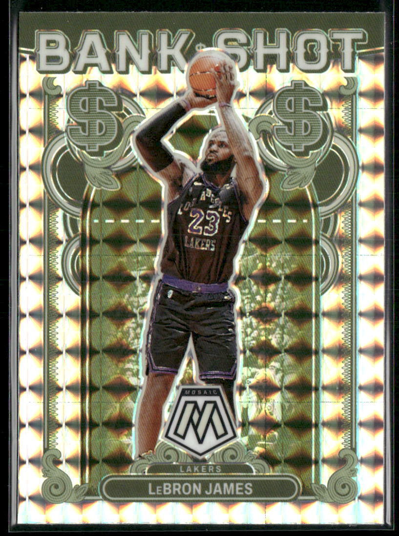 2023-24 Panini Mosaic #13 LeBron James Bank Shot Mosaic Prizm