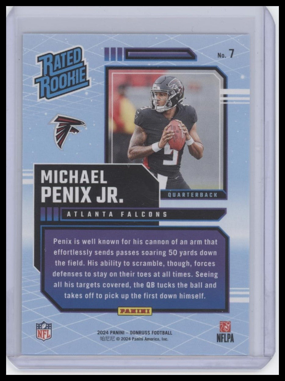 Michael Penix Jr. 2024 Donruss #7 Rated Rookies Retro
