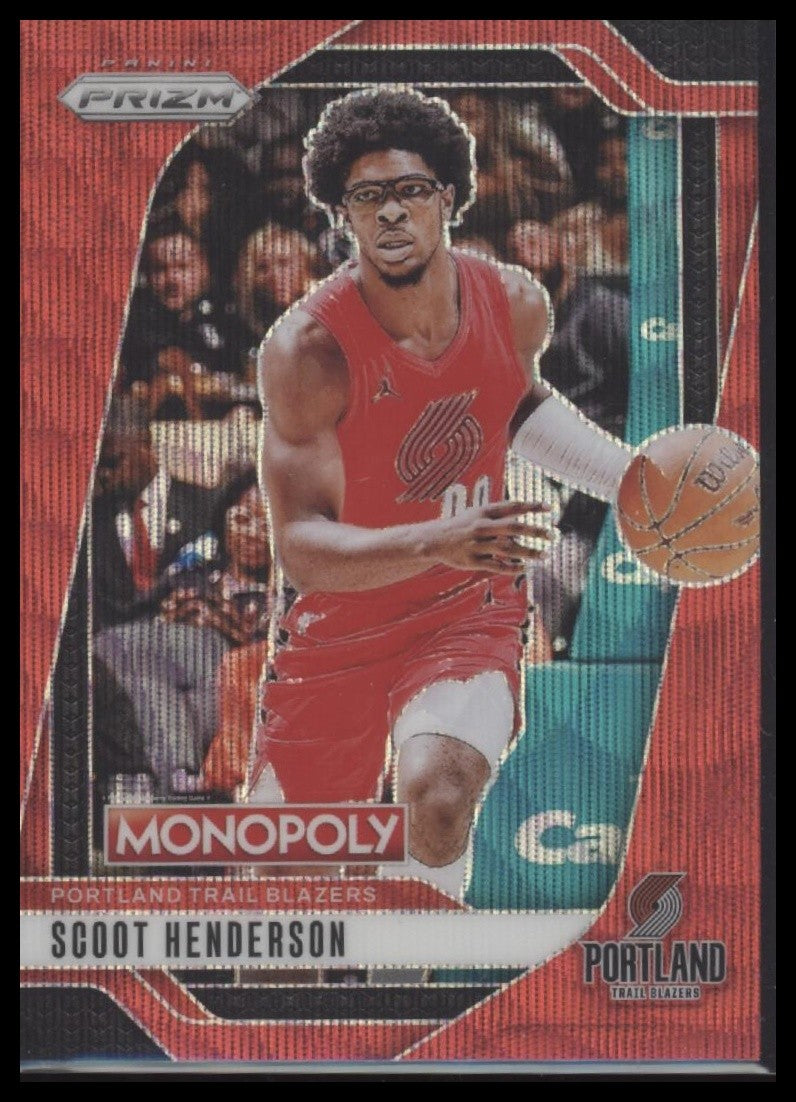 Scoot Henderson 2024-25 Panini Prizm Monopoly #5 Red Prizms