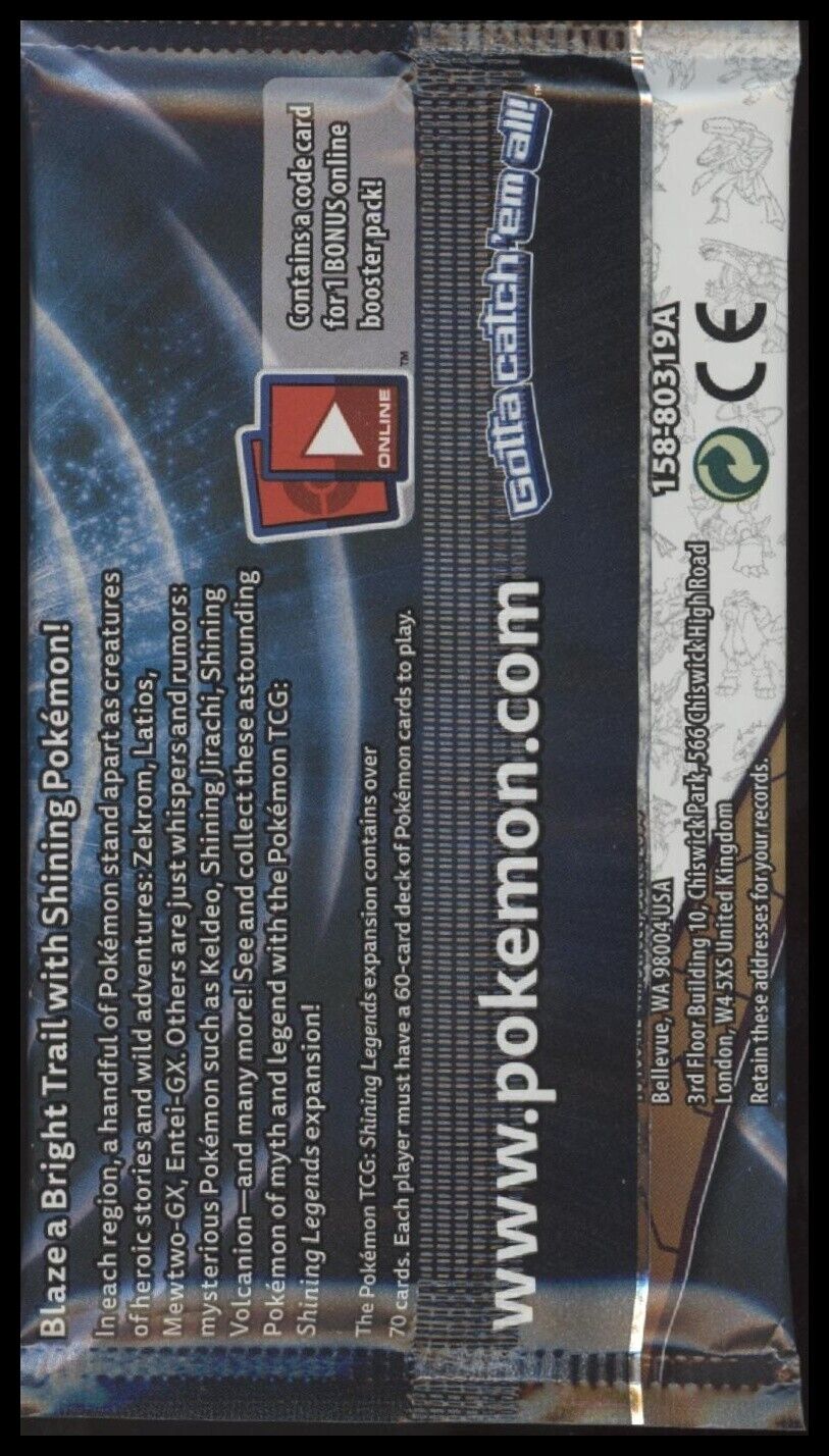 Shining Legends Pokemon Booster Pack - Factory Sealed Mew Artwork 2017