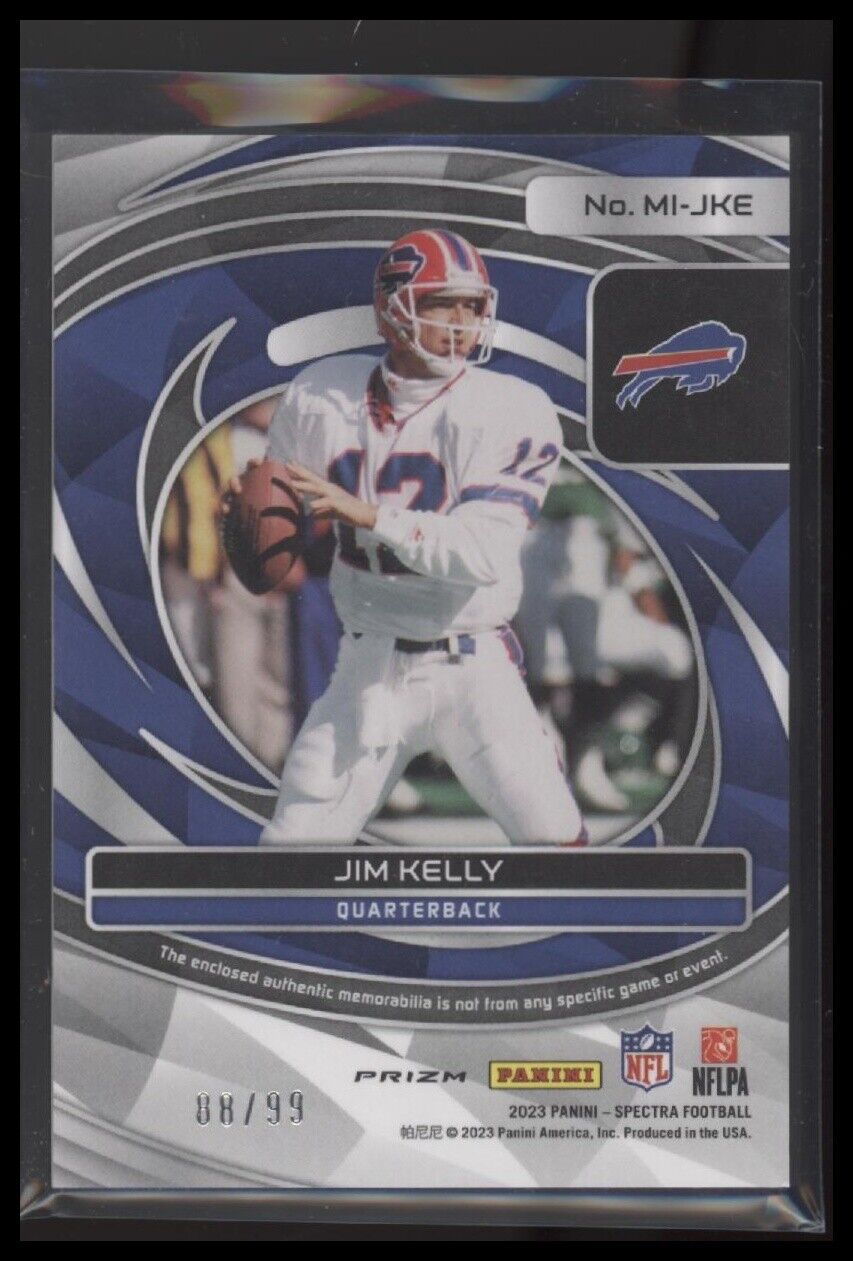 2023 Panini Spectra #MI-JKE Jim Kelly Max Impact #/99