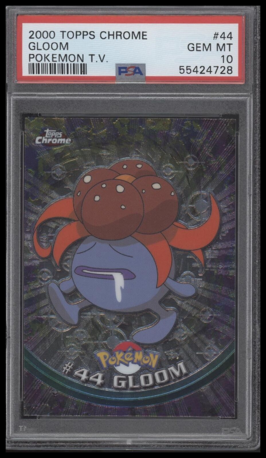2000 Topps Chrome Pokemon T.V. #44 Gloom Pokemon T.V. PSA 10