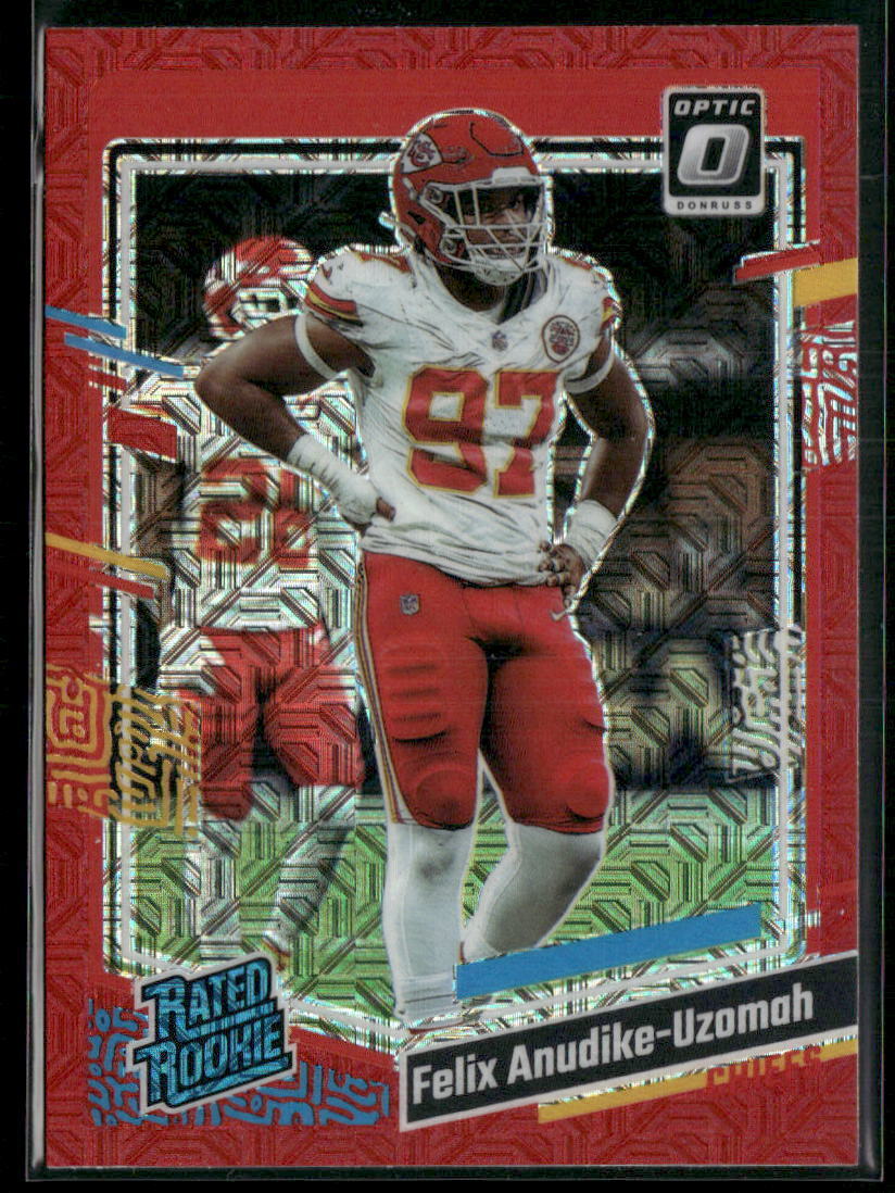 2023 Donruss Optic #256 Felix Anudike-Uzomah Red Mojo
