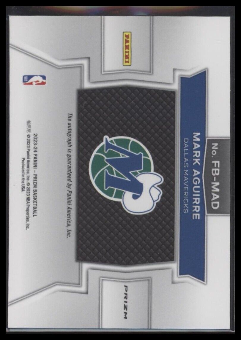 2023-24 Panini Prizm #FB-MAD Mark Aguirre Fast Break Autographs