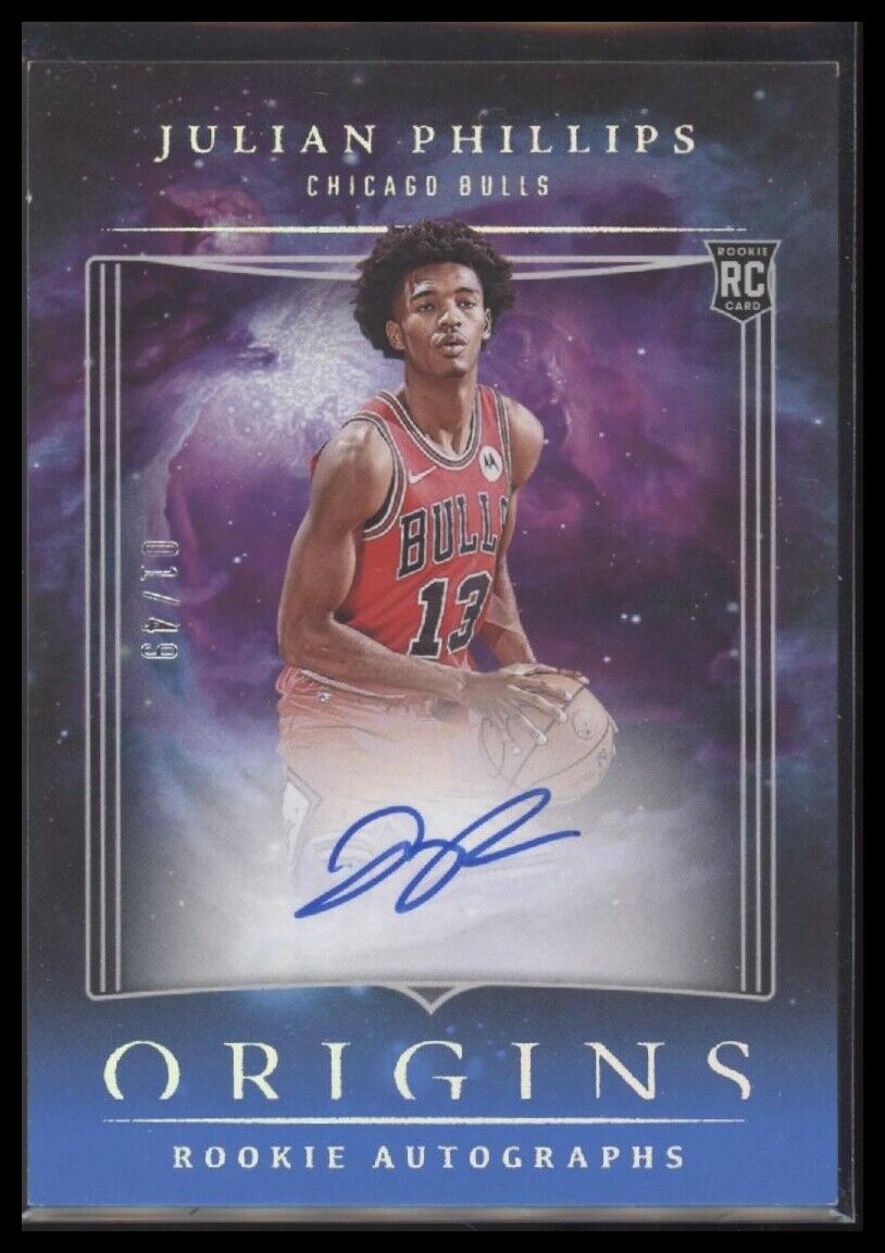 2023-24 Panini Origins #RA-JPC Julian Phillips Rookie Autographs Blue #/49