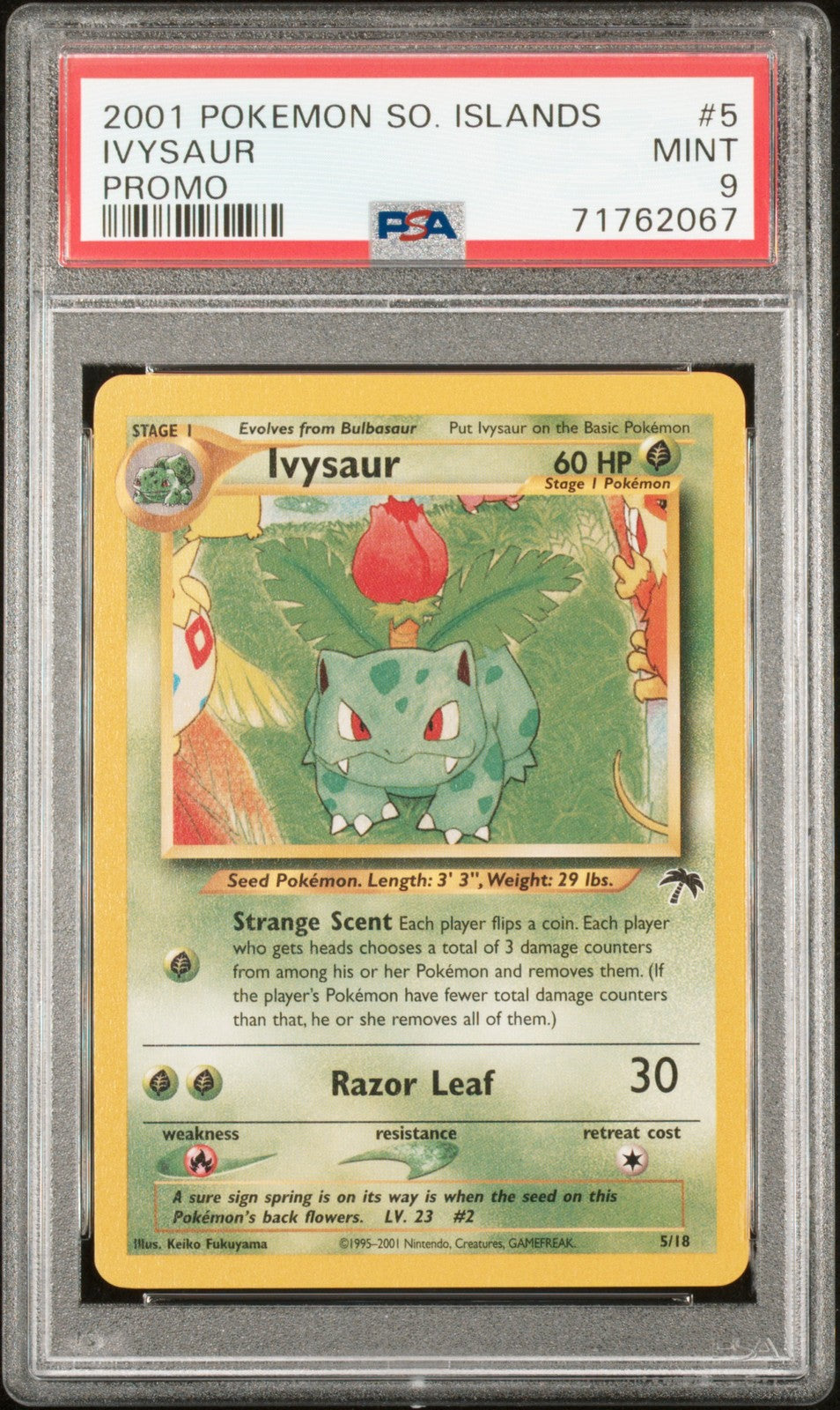 Ivysaur 2001 Pokemon Southern Islands Promo #5 Promo PSA 9