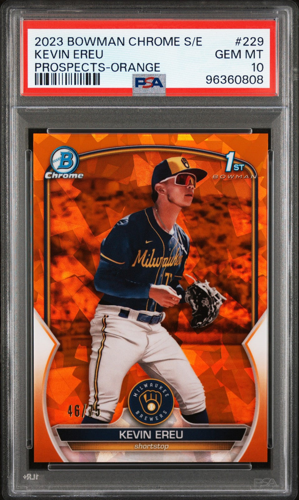 Kevin Ereu 2023 Bowman Chrome Prospects #229 Prospects-Orange PSA 10