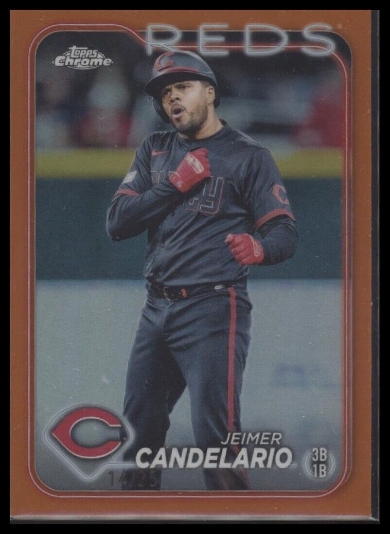 2024 Topps Chrome #239 Jeimer Candelario Orange Refractors #/25
