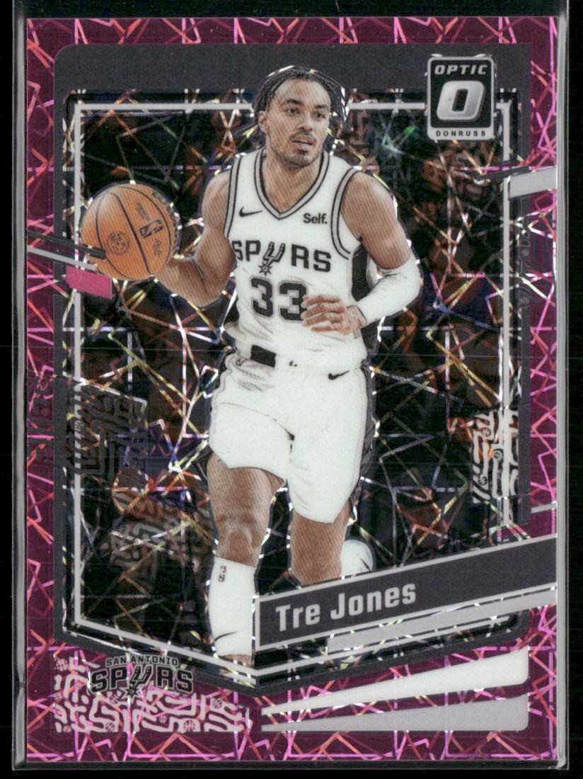 2023-24 Donruss Optic #137 Tre Jones Pink Velocity #/79