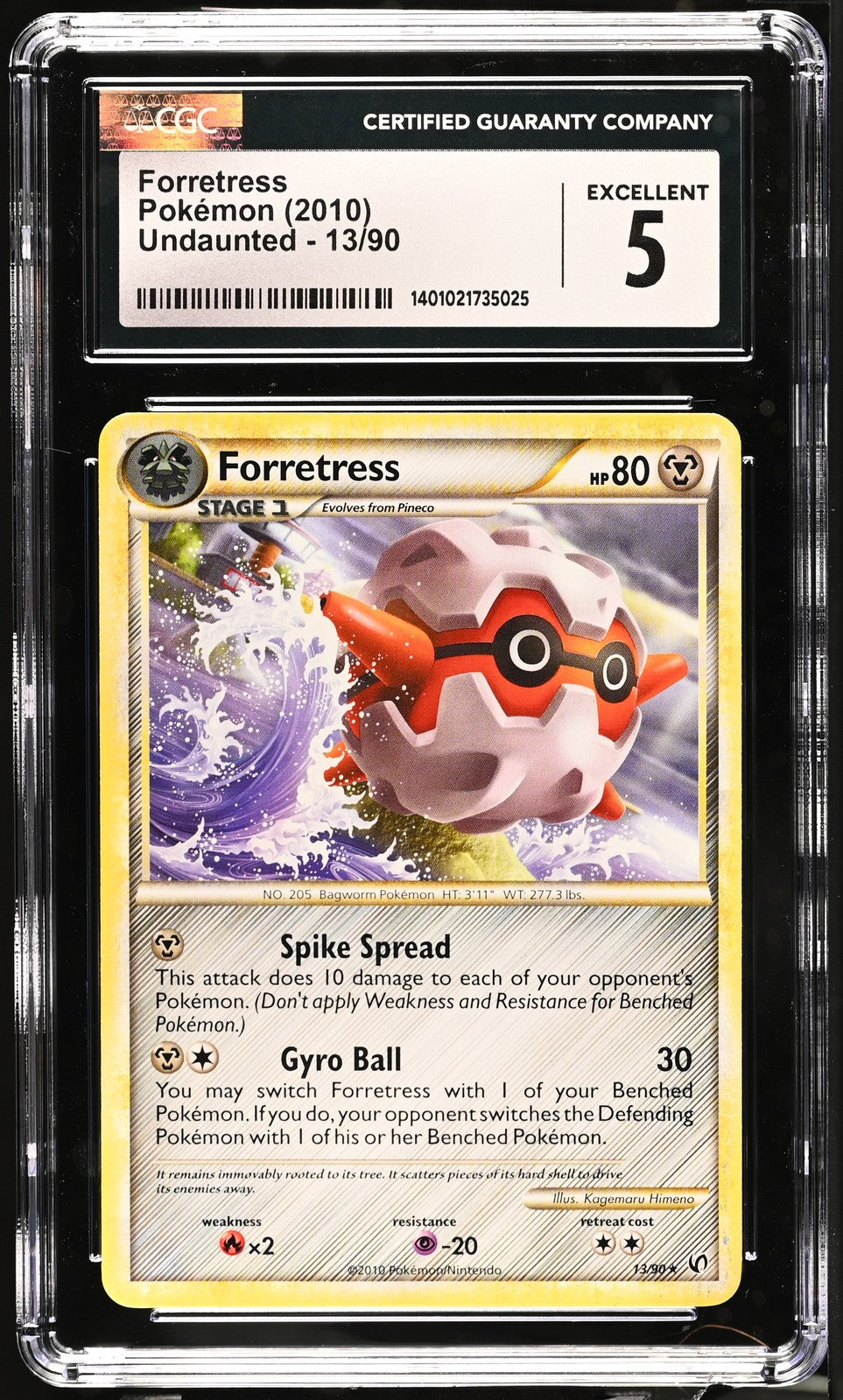 Forretress 2010 Undaunted #13/90 CGC 5