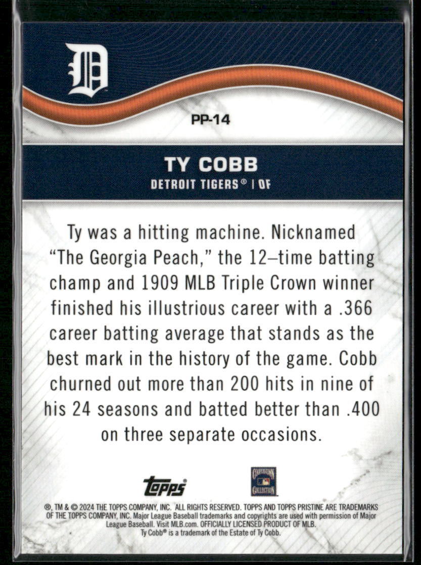 2024 Topps Pristine #PP-14 Ty Cobb Pristine Production
