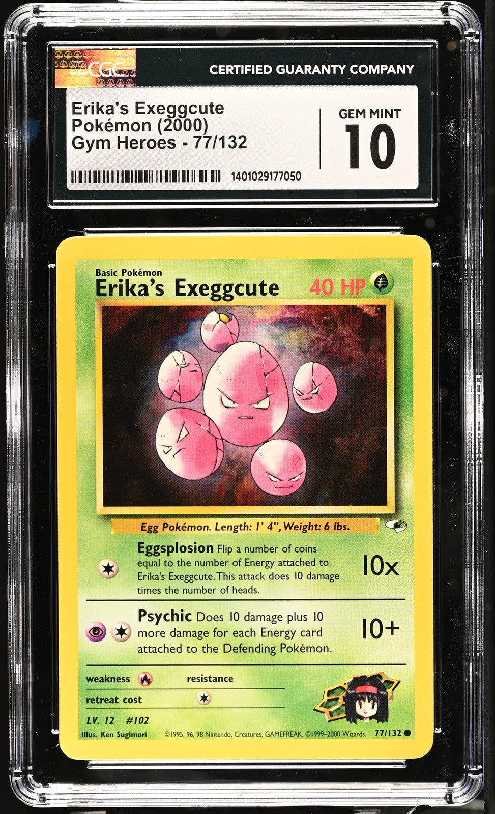 Erika's Exeggcute 2000 Gym Heroes #77/132 CGC 10